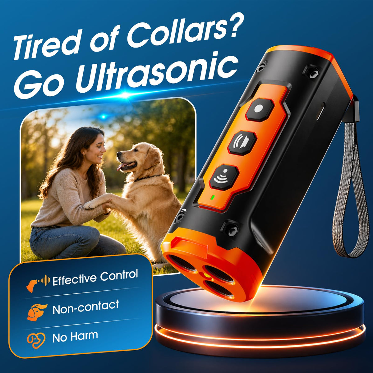 Ultrasonic anti-barking device packaging and box contents