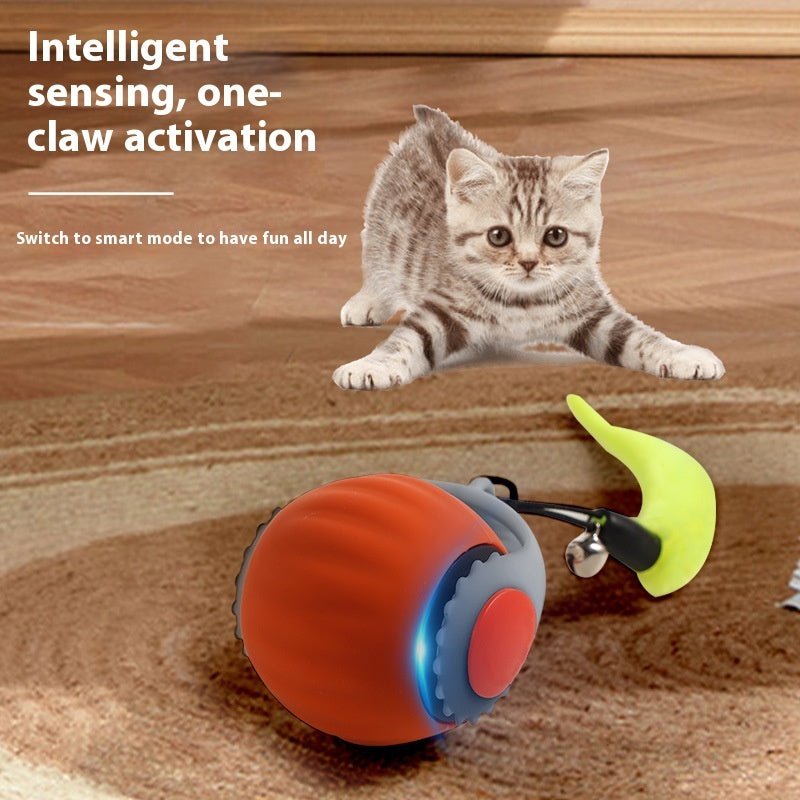 Automatic gravity ball cat toy, interactive rolling toy