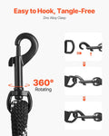 Braided Rope Dog Leash 6 ft – Durable Walking Leash for Dogs — view 4