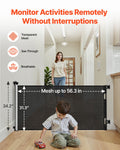 Retractable Mesh Pet Gate for Dogs & Babies, 56" Wide Safety Gate — view 4