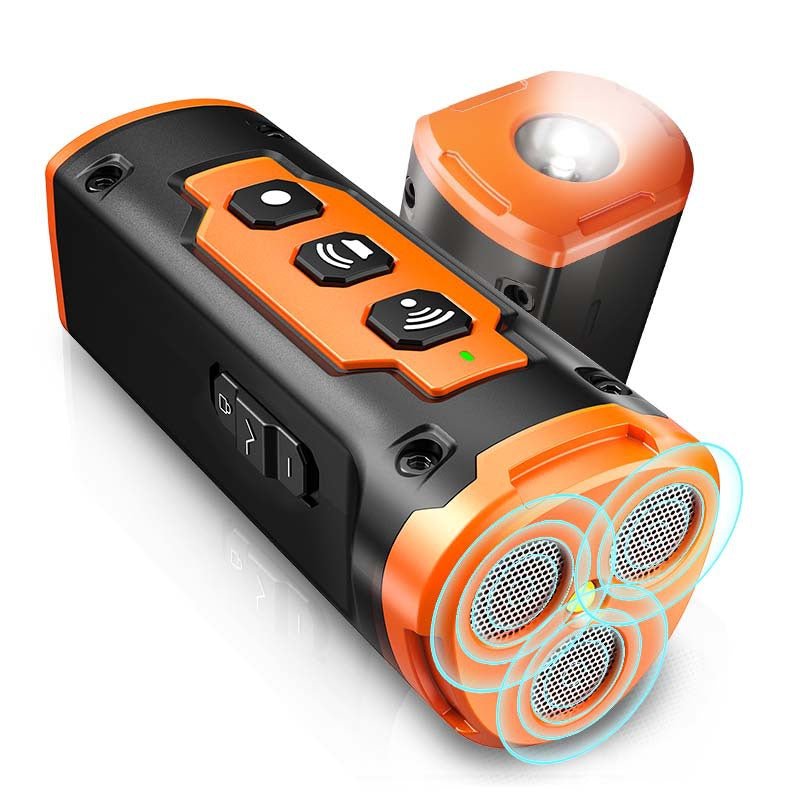 Close-up of the ultrasonic device's activation button